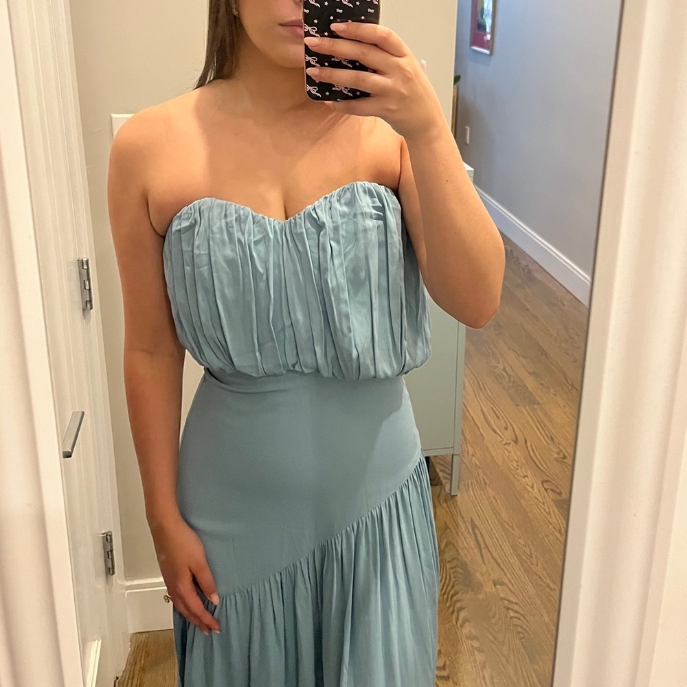 Third form SERAPHIC STRAPLESS MAXI DRESS | AQUATIC - Picture 5 of 5